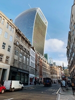 The 'Walkie Talkie' reaching over London's town houses
