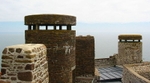 Second World War German look-out posts were designed to fit in with the existing structure of the castle.