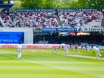 An international match at Lord's cricket ground