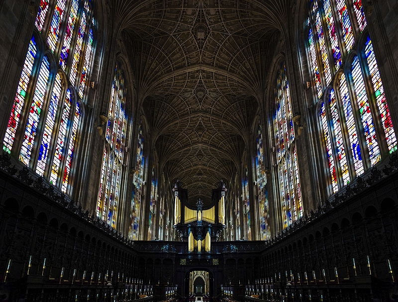 King's College Chapel is the chapel at King's College in the University of Cambridge. It is considered one of the finest examples of late Perpendicular Gothic English architecture.