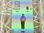 Tim Berners Lee in the Science Museum's Information Age gallery
