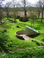 The entrance to the bunker at La Hougue Bie can be seen in the foreground