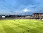 Surrey fielding in their Twenty20 Blast game against Kent in July 2017
