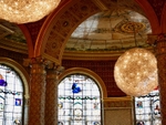 The opulent interior of the V&A's main cafe