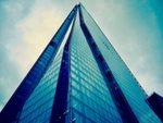 A close-up of The Shard