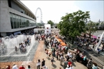 Outdoor events at The Overture, a free three-day festival to mark the reopening of Southbank Centre's Royal Festival Hall, attended by over a quarter of a million people.
