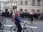 Antique bicycles, at the 2005 New Year's Day Parade, in Whitehall (© LoopZilla, CC BY-SA 1.0)