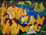 Kirchner's Bathers at Moritzburg is on permanent display at the Tate Modern
