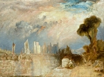 A JWM Turner painting of Caernarfon Castle
