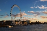 The London Eye during sunset