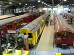 London Underground trains of different types and eras in the museum depot (© Chris McKenna, CC BY-SA 4.0)