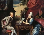 'Mr. and Mrs. Ralph Izard (Alice Delancey)', oil on canvas, by the American painter John Singleton Copley whose pieces were exhibited in 2012 at the Jersey Museum and Art Gallery