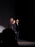 Led Zeppelin answering questions at a press conference for the premiere of Celebration Day at the Hammersmith Apollo in 2012 (© Paul A. Hudson, CC BY 2.0)