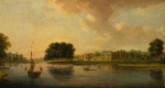 Painting of Orleans House, Twickenham by British artist Joseph Nickolls (1689–1789), circa 1750, held at the Yale Center for British Art