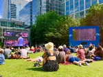 Big screen sporting events are show in Cabot Square